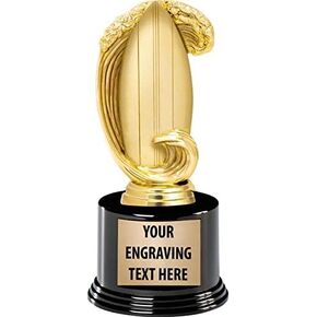 جوائز Crown Awards لركوب الأمواج مع نقش مخصص، لوح تزلج ذهبي مخصص مقاس 7.25 بوصة مع كأس جائزة Wave Surfing على قاعدة مستديرة فاخرة in Kuwait