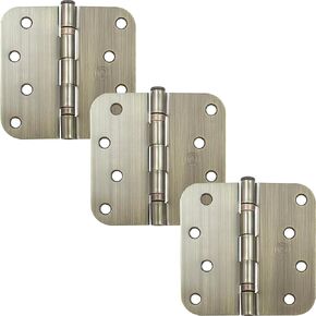 مفصلات أبواب بمحامل كروية مقاس 4 بوصات من Stone Harbour Hardware، زاوية نصف قطرها 5/8 بوصة، نحاس عتيق، 3 عبوات in Kuwait