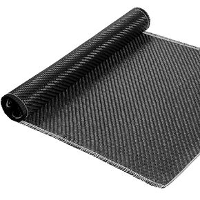 10ft x 12 Inch Carbon Fiber Fabric, 3K 220g 2x2 Twill Weave Cloth for Structural Reinforcement on Cars, Boats, Concrete Walls and DIY Repair, Black (1 Roll) in Kuwait