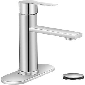 Bathroom Faucet Single Hole Single Handle Vanity Faucet Modern Sink RV Black Bathroom Faucet with Pop-up Drain for 1 - or 3 Hole Sink (Black) in Saudi Arabia