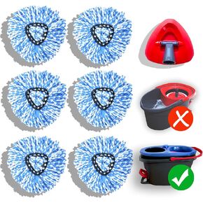 homsis 7 عبوات ممسحة بديلة لرأس ممسحة دوارة ذات خزانين متوافقة مع Ocedar Rinse Clean - عبوات ممسحة مصنوعة من الألياف الدقيقة، آلة تنظيف عميقة قابلة للغسل وسهلة الاستبدال in Kuwait