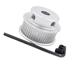 Trapezoidal 45 46 48 50 52 Teeth MXL Timing Pulley Bore 5/6/6.35/7/8/10/12mm for Belt Width 6/10/15mm 45T 46T 48T 50T 52T(10mm-keyway3x1.4mmBF,52 Teeth,15mm) in Kuwait