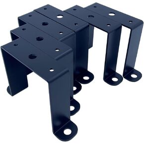 6 PCS 3x3" Square Pipe Tube Strap Clamps,3 inch metal u shaped bracket, steel u clamp bracket for mounting,Powder Coated Black in Kuwait