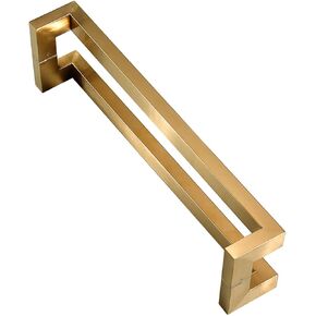 Square Stainless Steel Push Pull Entry Door Handle, Commercial Interior Exterior Door Push Pull Two Side Glass Door Handle/Yellow /80Cm/31.5In in Saudi Arabia