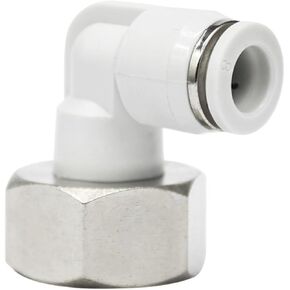 Pneumatic Air Pipe Quick Connector Plf Internal Thread Elbow L-Shaped Plastic Right Angle Plf6-01/8-02 1Pcs(WhitePLF6-02) in Kuwait