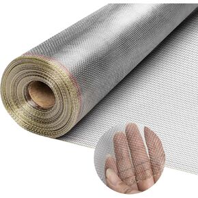 304 Stainless Steel Window Screen Mesh Roll, 39.4" x 98.4 ft Heavy Duty Metal Screen for Window & Door Replacement, Rust Proof, Pet Resistant, Durable Insect Screen for Patio Porch in Kuwait