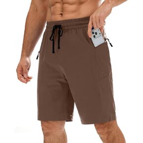 Gleeease شورت رجالي للسباحة مقاس 9 بوصة جيوب برباط سريع الجفاف قابل للتمدد بدون بطانة لركوب الأمواج والسباحة على الشاطئ in Kuwait
