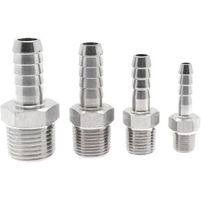 1 قطعة 6 مللي متر خرطوم 1/4 "NPT ذكر الموضوع 304 الفولاذ المقاوم للصدأ وصلة أنابيب الضغط العالي IHNIEAEW in Kuwait