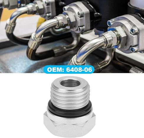ECSiNG 2pcs 3/8" ORB Carbon Steel Hex Boss Plug 9/16"-18 Thread with O-Ring 6408-06 for Hydraulic in Saudi Arabia