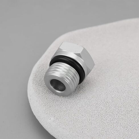 ECSiNG 2pcs 3/8" ORB Carbon Steel Hex Boss Plug 9/16"-18 Thread with O-Ring 6408-06 for Hydraulic in Saudi Arabia