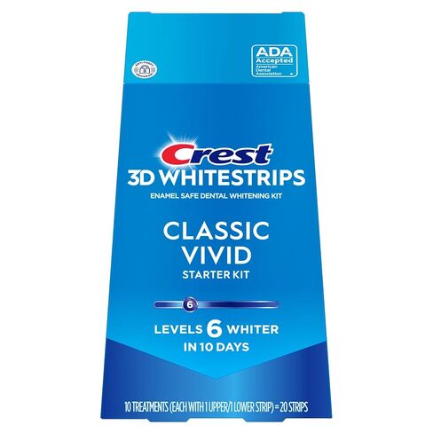 Crest 3D Whitestrips, Classic Vivid, Teeth Whitening Strip Kit, 20 Strips (10 Count Pack) in Saudi Arabia