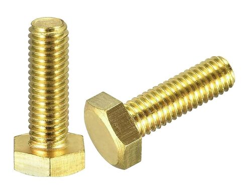 NACX M8 x 25mm Brass Hex Head Screws Bolts, Fully Thread Brass Hexagon Screws for Machinery, 7PCS in Saudi Arabia