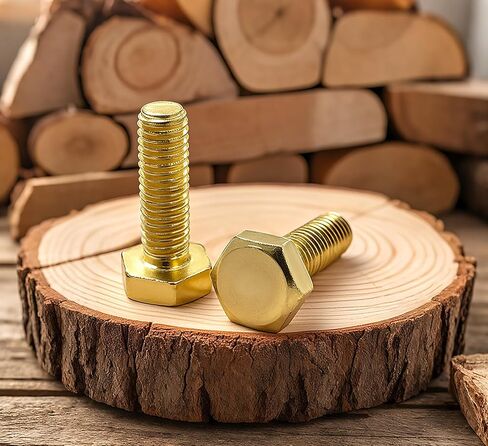 NACX M8 x 25mm Brass Hex Head Screws Bolts, Fully Thread Brass Hexagon Screws for Machinery, 7PCS in Saudi Arabia
