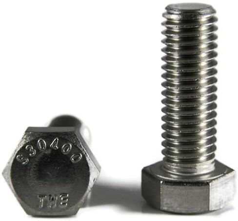 1/4"-28 x 3/4" براغي سداسية الرأس، من الفولاذ المقاوم للصدأ 18-8 (الكمية: 100 قطعة) ملولبة بالكامل، خيط رفيع، مقاس الخيط: 1/4 بوصة، طول المسمار: 3/4 بوصة in Kuwait