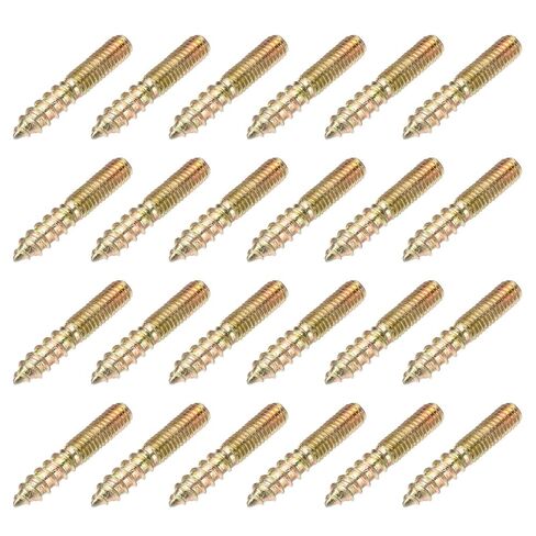 M8 Hanger Bolts, 2.8"(70mm) Length Double Headed Bolts Self-Tapping 8mm Screw Wood Dowel Screw Bolt Furniture Accessories - Fitting for (Wood Joint Furniture Legs) 12 Pcs in Kuwait