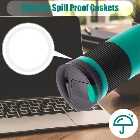 6 قطع من أختام الأغطية المطاطية البديلة المتوافقة مع كوب السفر Contigo Snapseal Byron سعة 16 و20 أونصة، حشوات أغطية مطاطية مانعة للتسرب بديلة لأكواب Contigo (أبيض شفاف) in Saudi Arabia
