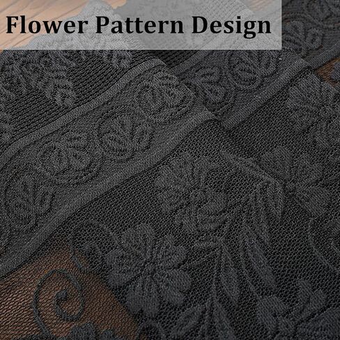 Black Lace Table Runner Flower Boho Table Runner with Tassels Vintage Rustic Christmas Runners for Dining Home Table Setting Decor(12x73 inch,Tassel Included) in Saudi Arabia