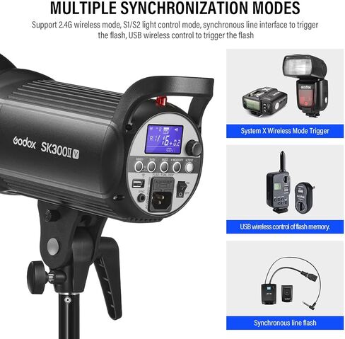 Godox 2* SK400ii 800Ws Studio Strobe Flash Lighting Kit:2 Pack SK400II Monolight with Bowens Mount for Photography and Studio Video Shooting with Light Stand,Softbox,Umbrella,Reflector,Barn Door... in Saudi Arabia