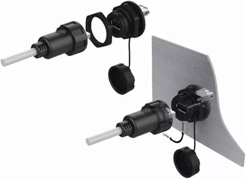 U 2.0 Panel Mount Socket Connector Female Socket Waterproof Data + Power in Saudi Arabia