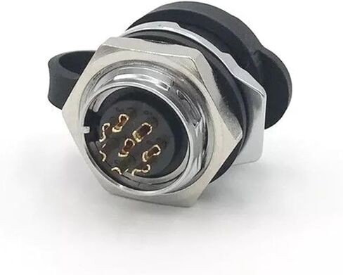 8 pin M16 size power circular connector panel mount male socket waterproof in Saudi Arabia