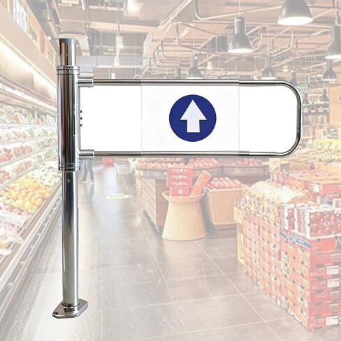 Automatic Swing Gate, Spring-Loaded Safety Door for Supermarket Entrance Security, Stainless Steel Barricade in Saudi Arabia
