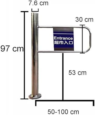 Automatic Swing Gate - One-Way Metal Door with Rebound Feature, Hand Push Design for Supermarket Entry, Secure Access Solution for High Traffic Areas in Saudi Arabia