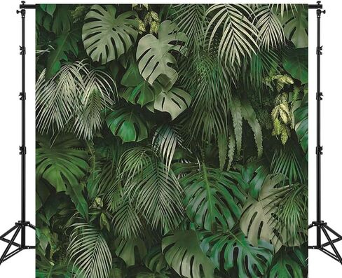 8x6ft الاستوائية الخضراء يترك موضوع التصوير الخلفيات زفاف العروس دش حزب ديكور الوليد الطفل دش راية صورة خلفية استوديو اطلاق النار الدعائم in Kuwait