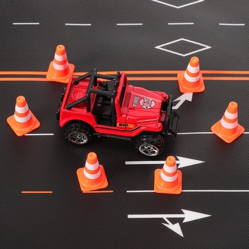 Toddmomy 7 Pcs Mini Traffic Cones, 1" Tiny Orange Safety Cones for Cake Toppers, Construction Party Decorations, RC Car Track and Kids Education in Saudi Arabia