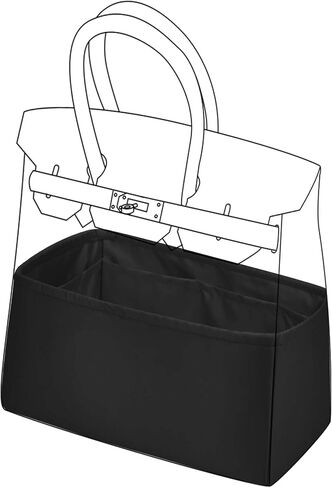 DGAZ Silk Purse Organizer Insert For Hermes Hac 28/32/40/45/50 Bags, Luxury Handbag & Tote Organizer, Simplicity bag organizer(Konjac Purple,Hac40) in Saudi Arabia
