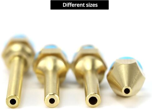 QWORK 4Pcs Pure Copper Glue Gun Nozzle Set - Glue Gun Nozzle Assortment Set, Gluegun Tips Replacement for Hot Melting Glue Guns Bore, 2.0x(34/50/70/100mm)+3.0x50mm in Saudi Arabia
