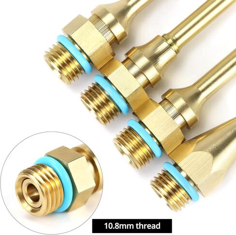 QWORK 4Pcs Pure Copper Glue Gun Nozzle Set - Glue Gun Nozzle Assortment Set, Gluegun Tips Replacement for Hot Melting Glue Guns Bore, 2.0x(34/50/70/100mm)+3.0x50mm in Saudi Arabia