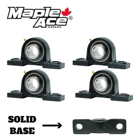 MAPLE ACE UCP212-39 محمل كتلة الوسادة 2-7/16 بوصة، 2 مسمار، محاذاة ذاتية، قاعدة صلبة، شديدة التحمل (الكمية 4) in Saudi Arabia