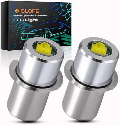 Upgrade 3V P13.5S LED Flashlight Bulb Replacement for 2-Cell U.S. Army &Military MX-991 Fulton Government & Military KPR102 (K1) (PR31) Krypton PR Torch Lantern Work Light Maglit Bulbs,2Pcs in Saudi Arabia