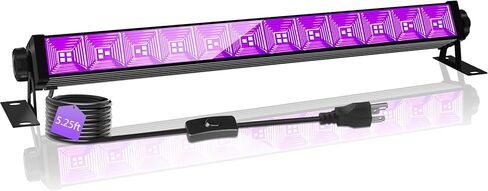 100W LED Black Light Bar, IP66 Waterproof Blacklight with 6ft Cord+Plug+Switch, Black Lights for Neon Glow Party, Fluorescent Poster, Body Paint, Birthday, Bedroom, Halloween, Christmas in Saudi Arabia