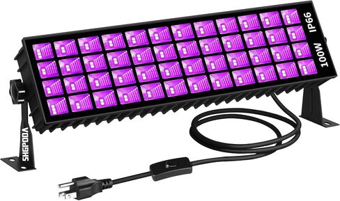 100W LED Black Light Bar, IP66 Waterproof Blacklight with 6ft Cord+Plug+Switch, Black Lights for Neon Glow Party, Fluorescent Poster, Body Paint, Birthday, Bedroom, Halloween, Christmas in Saudi Arabia