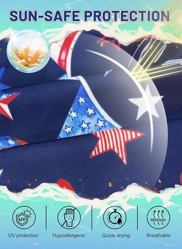 BOMDEALS Toddler Girl 4th of July Swimsuit - Kids Patriotic Swimwear American Flag Cute One Piece Bathing Suit Summer Beach in Saudi Arabia