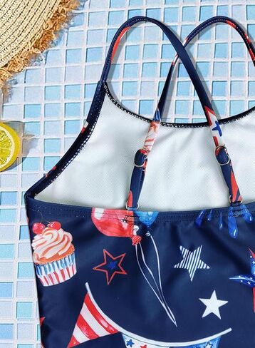 BOMDEALS Toddler Girl 4th of July Swimsuit - Kids Patriotic Swimwear American Flag Cute One Piece Bathing Suit Summer Beach in Saudi Arabia