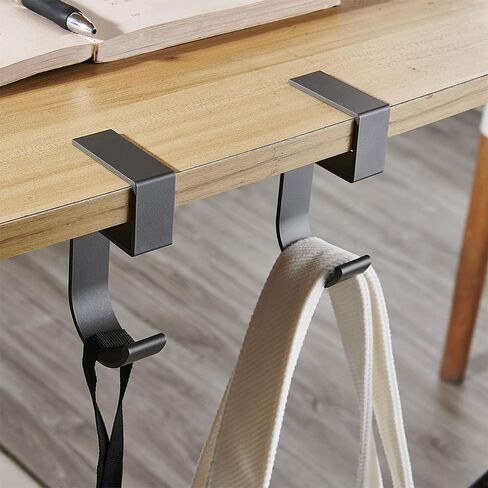Headphone Stand, Desk Edge Hanging Hook, Portable Handbag Storage Decor Table Hook, for Computer Accessories, Study Desk for Gaming Headset, Office, Cups and Headphone (5 Shape Gray) in Saudi Arabia