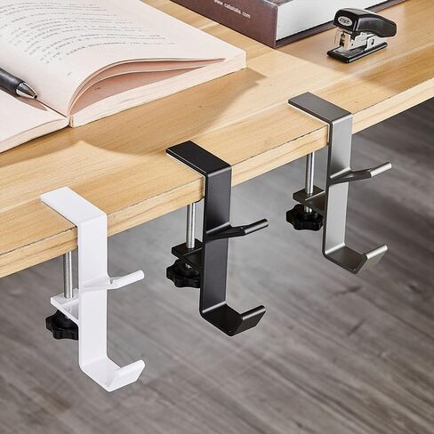 Headphone Stand, Desk Edge Hanging Hook, Portable Handbag Storage Decor Table Hook, for Computer Accessories, Study Desk for Gaming Headset, Office, Cups and Headphone (5 Shape Gray) in Saudi Arabia