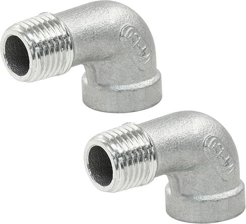 Hordion 2Pcs 304 Stainless Steel 90 Degree Elbow, 1/4" NPT Male x 1/4" NPT Female Cast Pipe Fitting in Saudi Arabia