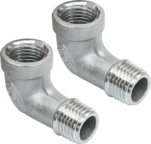 Hordion 2Pcs 304 Stainless Steel 90 Degree Elbow, 1/4" NPT Male x 1/4" NPT Female Cast Pipe Fitting in Saudi Arabia