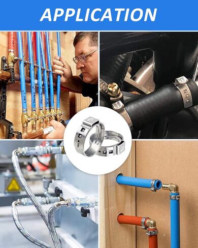 1/2 Inch PEX Cinch Clamp Rings - 30 PCS Stainless Steel Pex Fittings for PEX Tubing Pipe Fitting Connections in Saudi Arabia