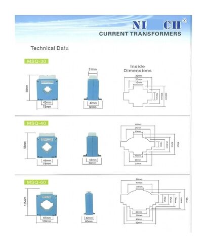 Current Transformer MSQ-60 500/5A MSQ-60 600/5A MSQ-60 800/5A Current Sensor Transformer for Industrial Plants(MSQ-60 800/5A) in Saudi Arabia