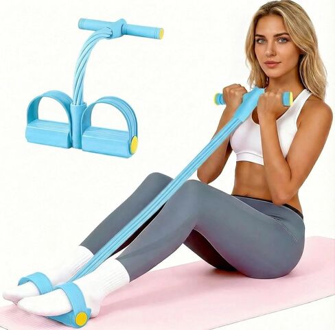 Pedal Exercise Resistance Bands with Handles for Women Men/Upgrade 6-Tubes Manual Tension Training Equipment for Home Gym/Muscle Strength Training/Physical Therapy/Yoga Pilates in Saudi Arabia