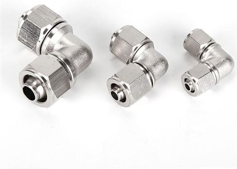 30PCS Pneumatic Fittings All Copper Quick Screw Joint PV-4 6 8 10 12 14 16mm Trachea Right Angle Quick Connector(PV4 (4mm)) in Saudi Arabia