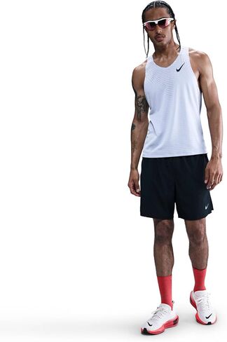 Men's AeroSwift Dri-FIT ADV Running Singlet (057 - Ghost/Black) in Saudi Arabia