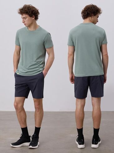Workout Short Sleeve T Shirt for Men Women Unisex Forwarded Side Seam Performance Crew Neck Tee Quick Dry in Kuwait