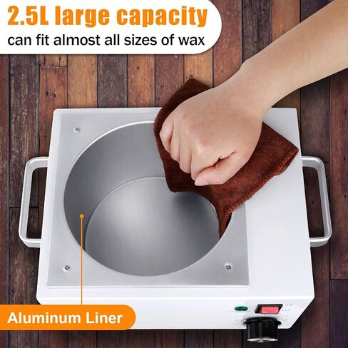 Flngr Professional Wax Warmer for Hair Removal,with 0-80°C Temperature Control,Large Wax Pot Paraffin Facial Skin Body SPA Salon Equipment,Beauty Salon,Self-use,Gift in Saudi Arabia