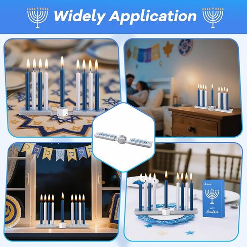 Meonum Folding Travel Chanukah Menorah, Innovative Foldable Hanukkah Menorah, Satin Gold, Fits Standard 0.3 in Hanukkah Candles, Holiday Judaica Gift for All 8 Nights of Chanukah in Saudi Arabia