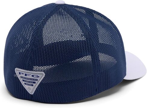 Columbia Unisex PFG Logo Mesh Ball Cap, White/Carbon/PFG Stacked Logo, S/M in Saudi Arabia